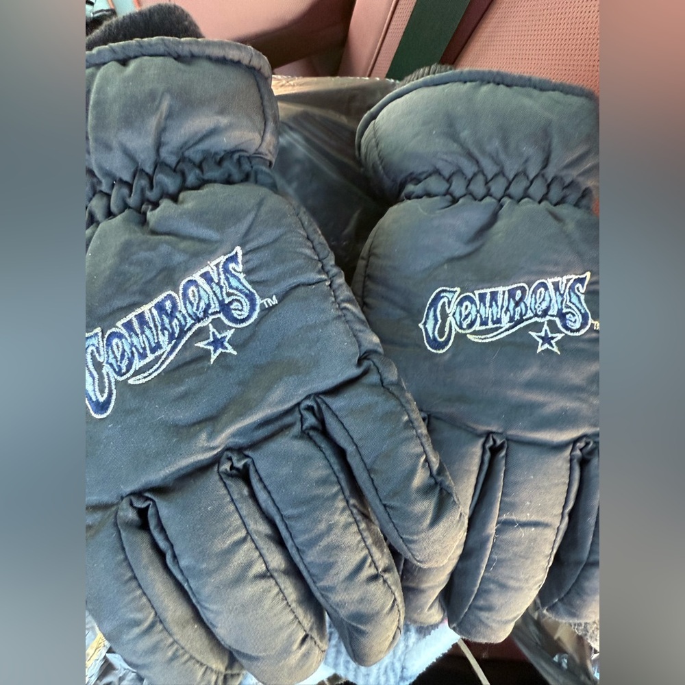 Dallas Cowboys snow ski 3M Thinsulate Black Gloves